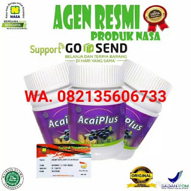 Temukan AcaiPlus Nasa Obat Diet Pelangsing Tubuh /Stockist PT Nasa Produk