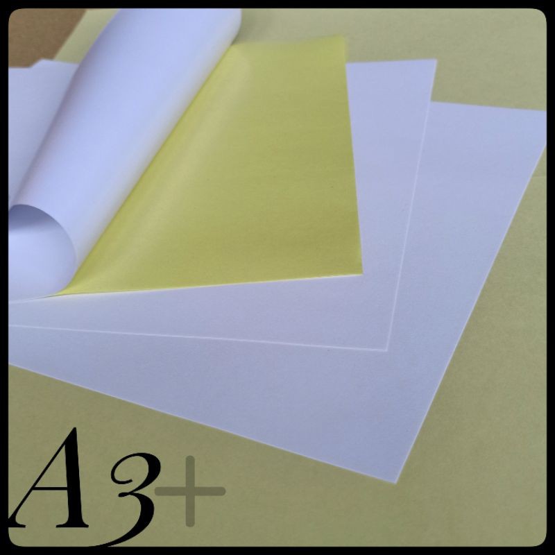 

( 50 Lembar ) Stiker HVS / Doff Ukuran A3+ / 32 cm X 48,3 cm
