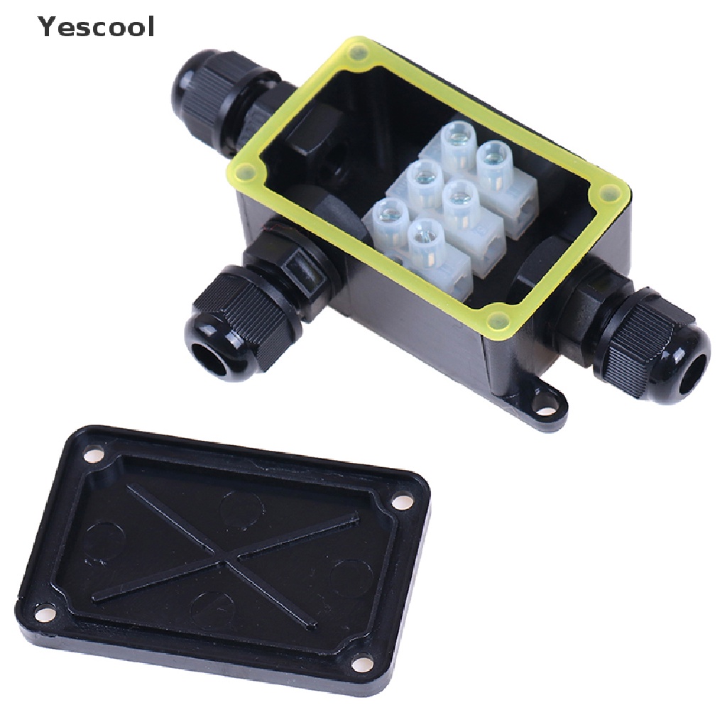 Yescool 3Way IP66 outdoor waterproof cable connector junction box with terminal 450v .