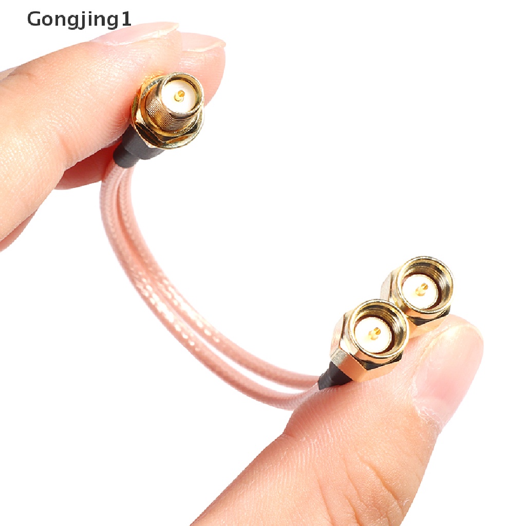 Gongjing1 Kabel Jumper Splitter SMA Ke 2 SMA Male Female Bentuk Y