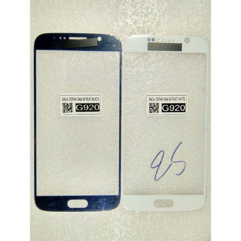 KACA DEPAN KACA LCD SAMSUNG G920 GALAXY S6 FLAT ORIGINAL - kaca layar depan