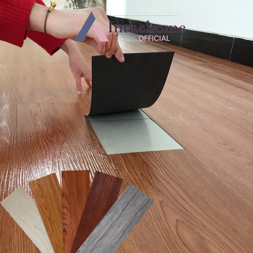 Stiker Lantai Vinyl Wallpaper Dinding Parket Motif Kayu Premium COD