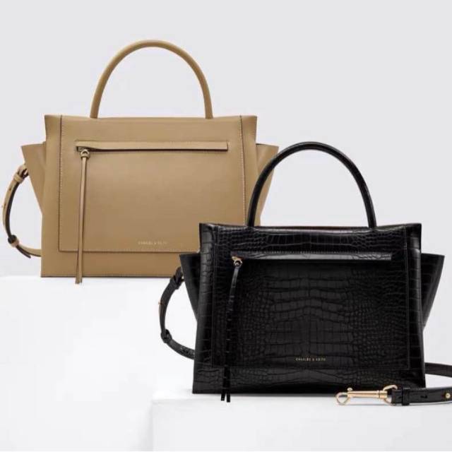 Ck Trapeze Office Tote Croco