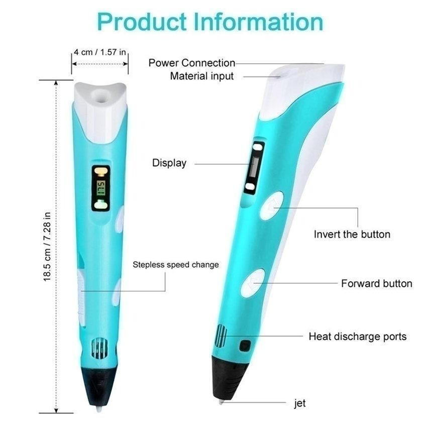 3D Stereoscopic Printing Pen for 3D Drawing 3D pen