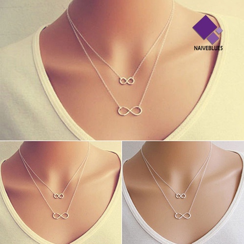 Kalung Choker Dengan Liontin Infinity 8 Untuk Wanita