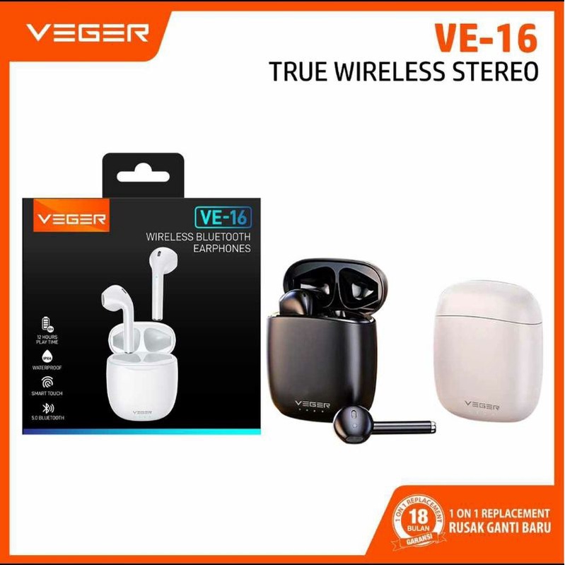 Earphone wiereless VEGER VE-16 headset bluethoot