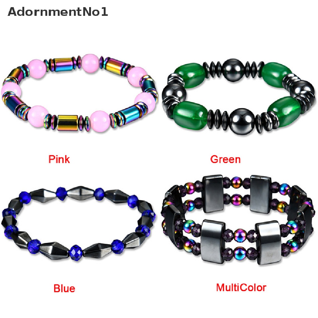 (AdornmentNo1) Gelang Tangan Magnetik Manik-Manik Batu Alam Untuk Terapi Kesehatan / Menurunkan Berat Badan