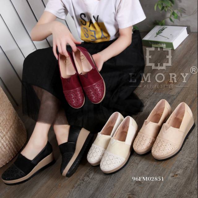 Sepatu Emory Ravello 96emo2851 original brand / sepatu wedges wanita import batam