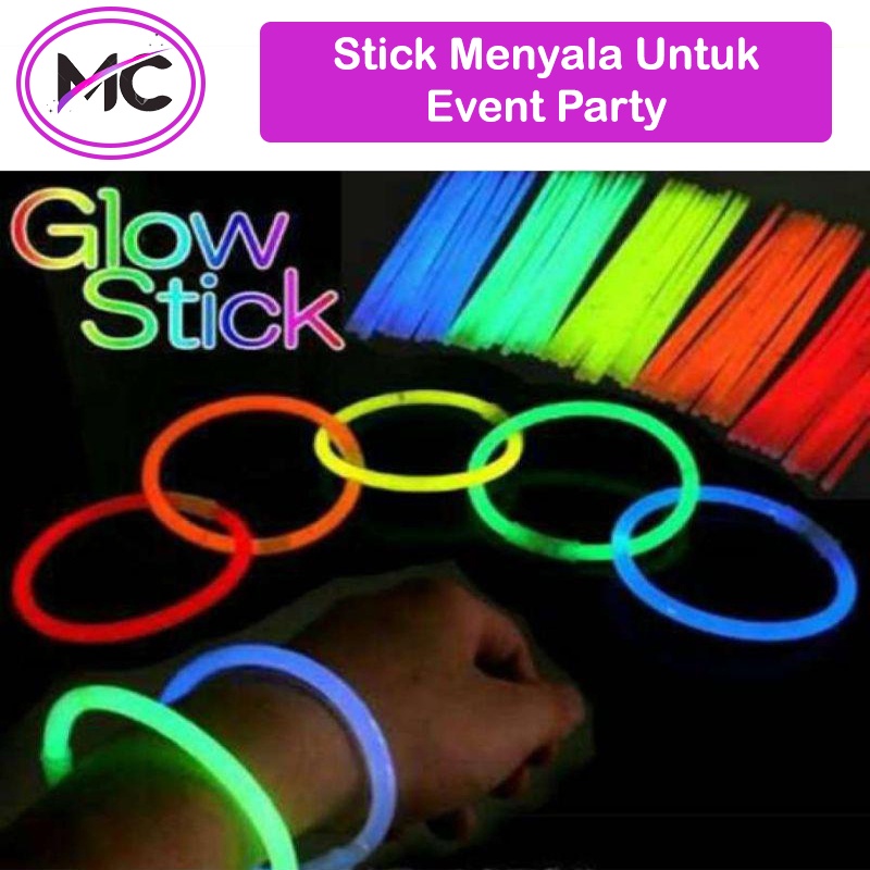 Glow In The Dark Stick Stik Gelang Kalung Menyala Fosfor Untuk Pesta Party Event Ulang Tahun Konser