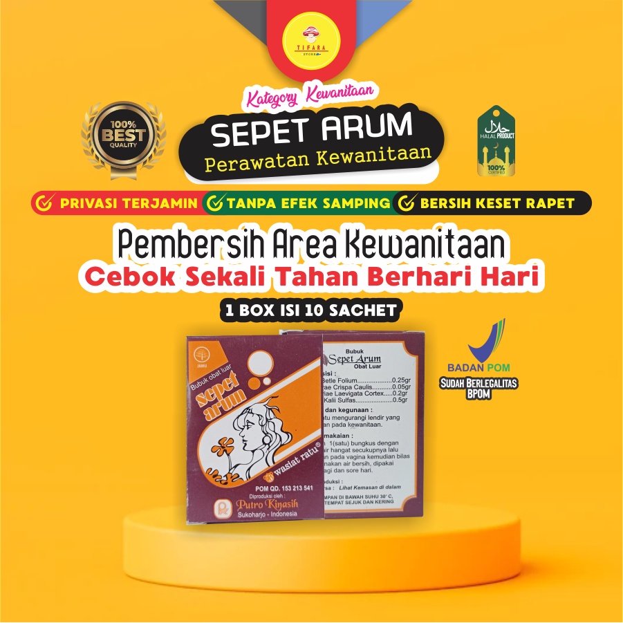 

JAMU SEPET ARUM 1 PACK ISI 10 SACHET - JAMU KHUSUS KEWANITAAN - PERAWATAN WANITA