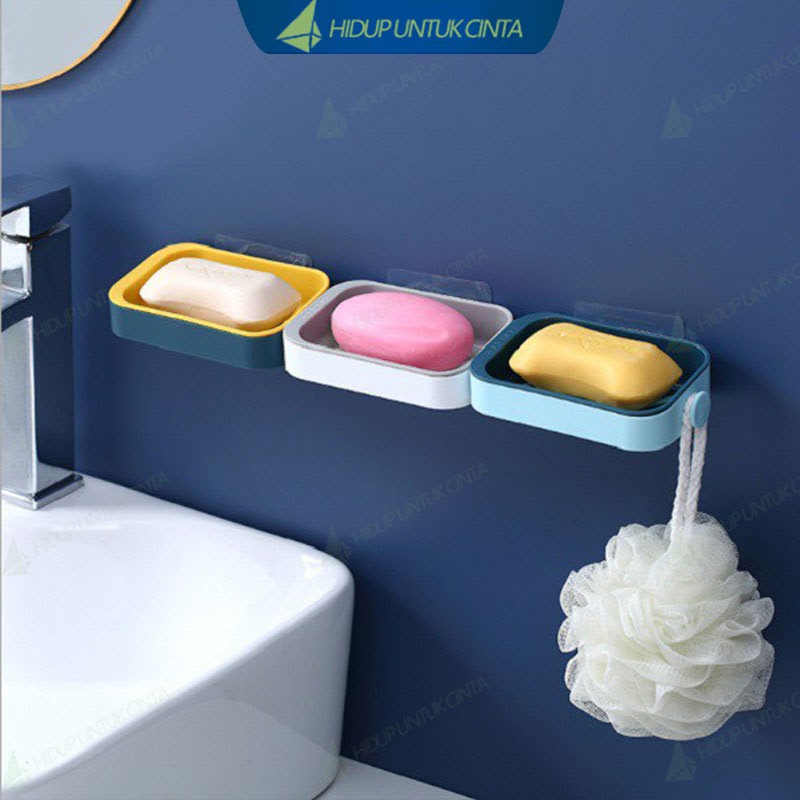 Tempat Sabun Batang Sabun Cuci Piring Tempel Dinding Rak Sabun Dinding Rak Kamar Mandi Soap Holder