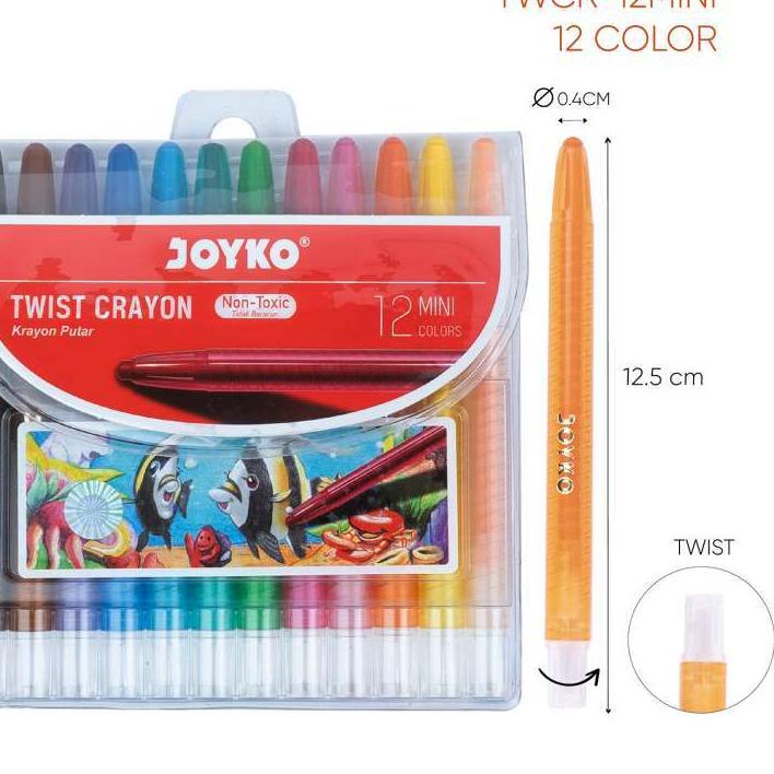 

T56✧ [PAM] Crayon Putar Titi Joyko 12 Mini TREN MASA KINI
