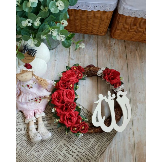 wreath akar tulisan allah dan muhammad