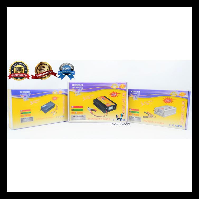 Charger Aki Kiseki 20A / Cas Aki / Cas Aki Kering / Pengisi Aki Terlengkap