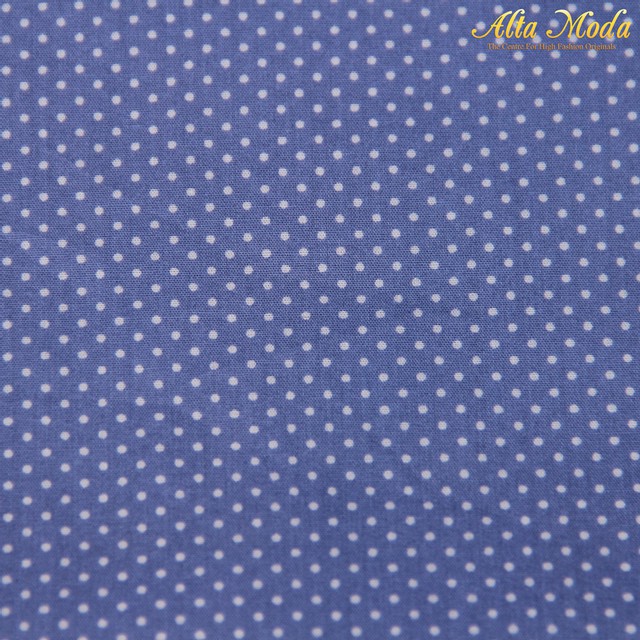 

Alta Moda Katun Blue Denim Polkadot Putih (1M)