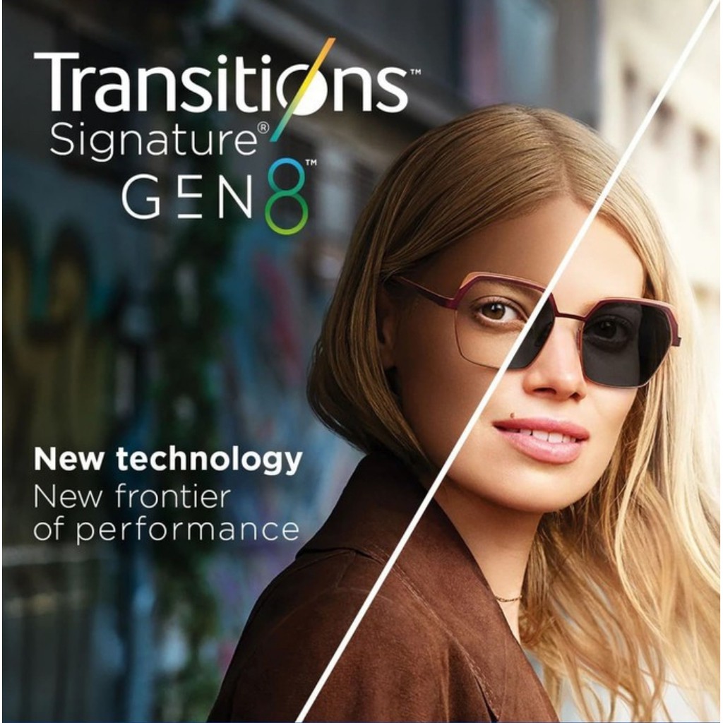 Lensa essilor TRANSITIONS GEN 8 Signature Grey SV Airwear 159 Aspheris