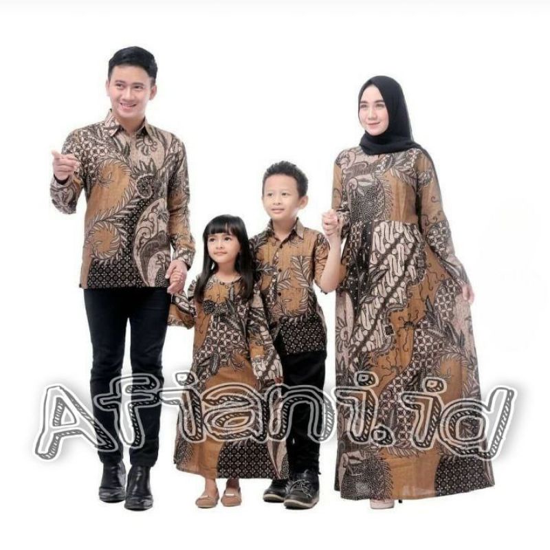 Couple Gamis Family Batik keluarga ,Sarimbit Ibu Ayah Dan Anak,Baju Couple Batik Murah Seragam