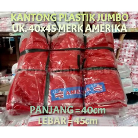 MURAH BANGET !!! KANTONG PLASTIK JUMBO AMERIKA WARNA MERAH