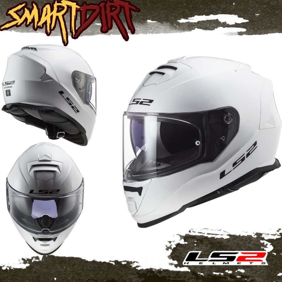 HELM LS2 FF800 STORM WHITE HELM FULL FACE LS2 FF800 STORM SOLID WHITE