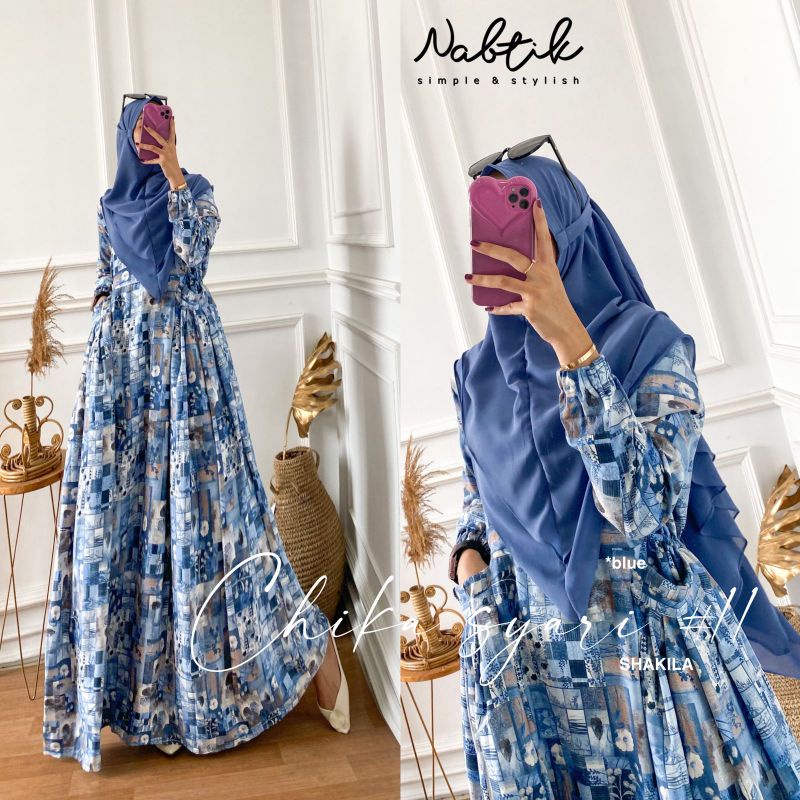 Chika Syar'i #11 Gamis Include Khimar Original by Nabtik