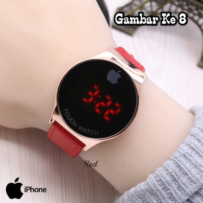JAM TANGAN TOUCH BULAT PLAT GOLD LEATHER SR01