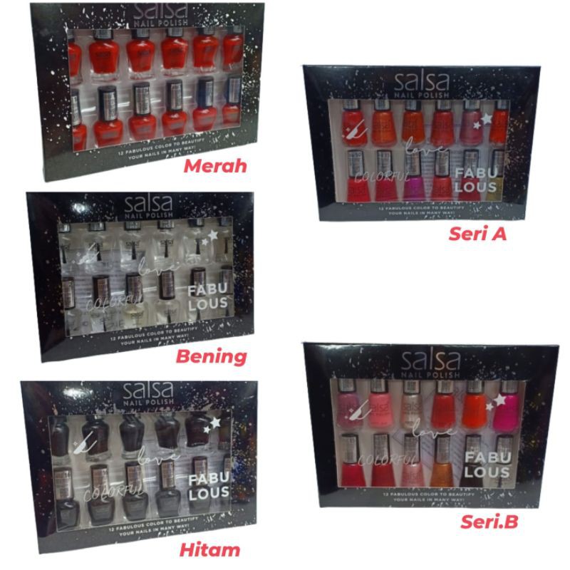 KUTEK SALSA WARNA WARNI 12.PCS / BOK HITAM