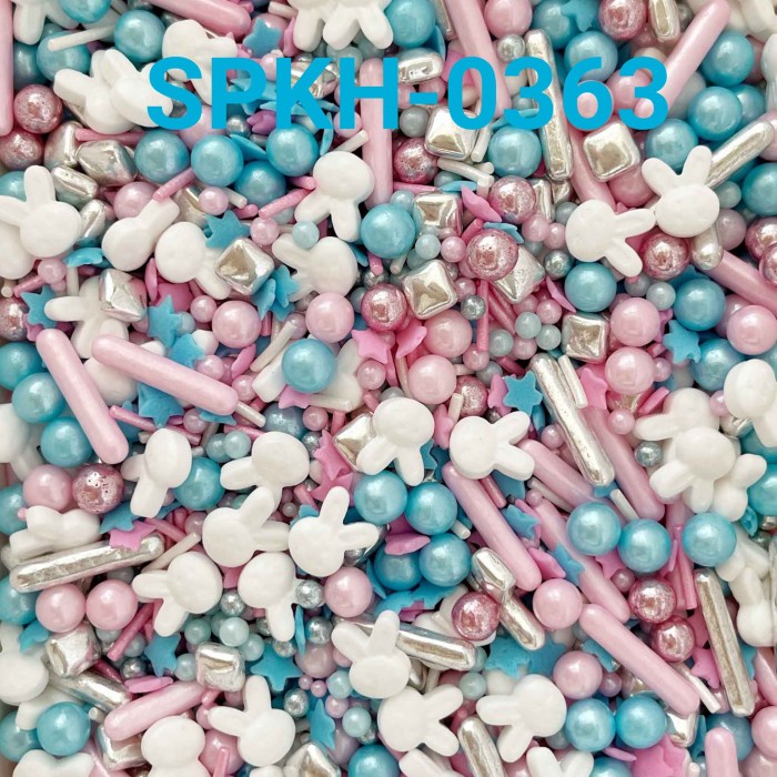 

SPKH-0363 SPRINKLES SPRINKLE SPRINGKEL 500GR BIRU PINK BUNNY KELINCI DISKON GEDE
