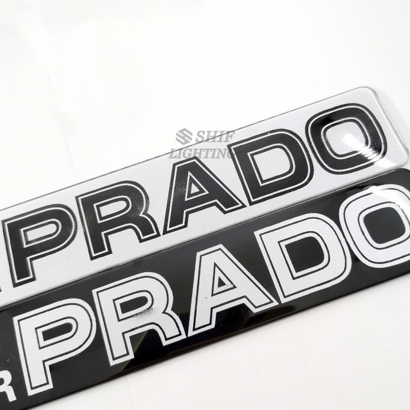 1 x ABS LAND CRUISER PRADO Logo Car Auto Side Rear Emblem Badge Marker Sticker Decal TOYOTA PRADO