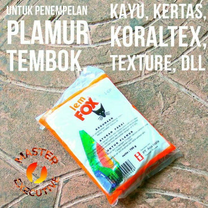 Lem Fox Putih PVAc 700 gram / untuk Plamur Tembok Kayu Kertas Koraltex Texture Slime Squishy