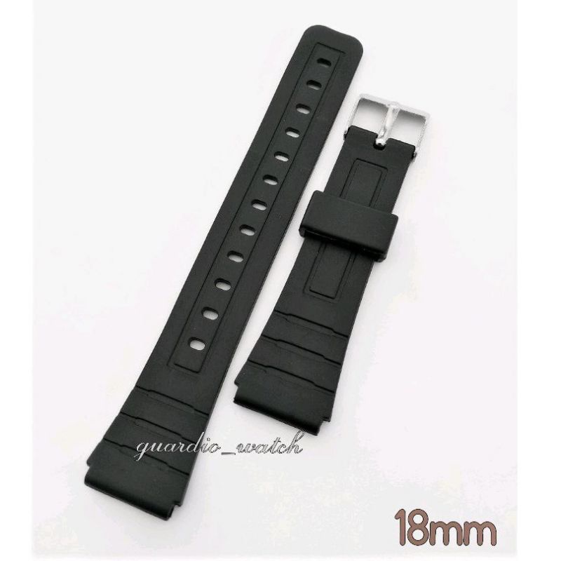 Strap tali 18mm karet rubber alternatif jam Tangan Q&amp;Q DLL..