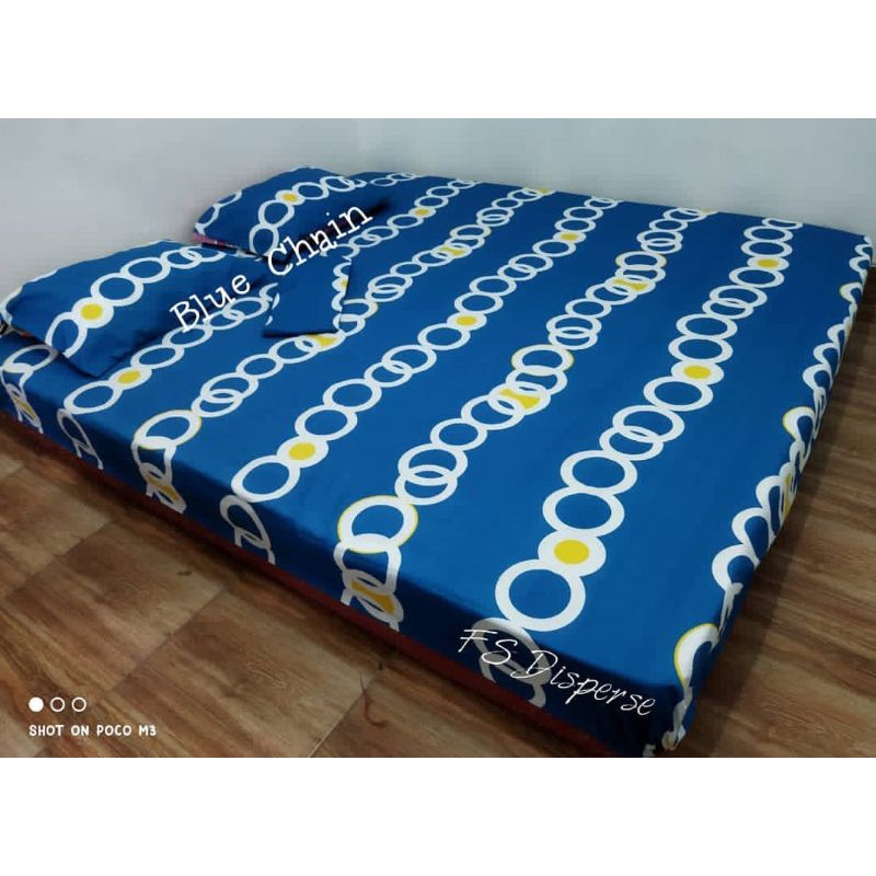 Sprei Motif Blue Chain