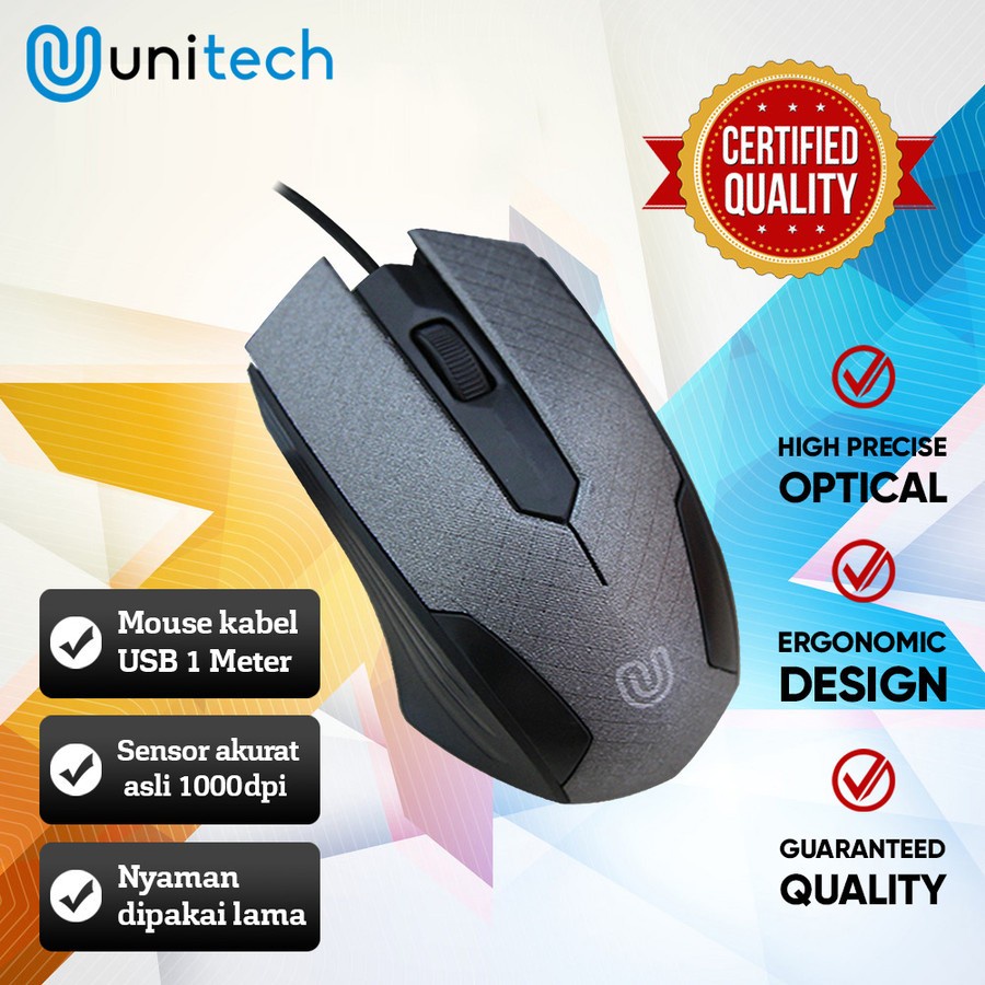 *COD*Mouse G4 Unitech Wired Kabel USB 1000DPI - Mouse komputer Laptop