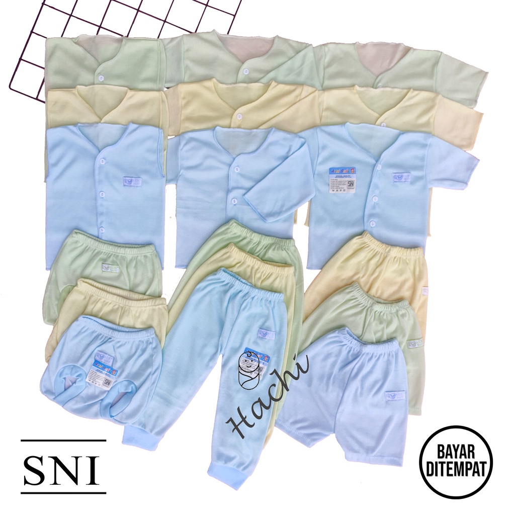 18 Pcs Paket baju bayi baru lahir pakaian bayi 1 set komplit baju bayi baru lahir 1 set lengkap pake