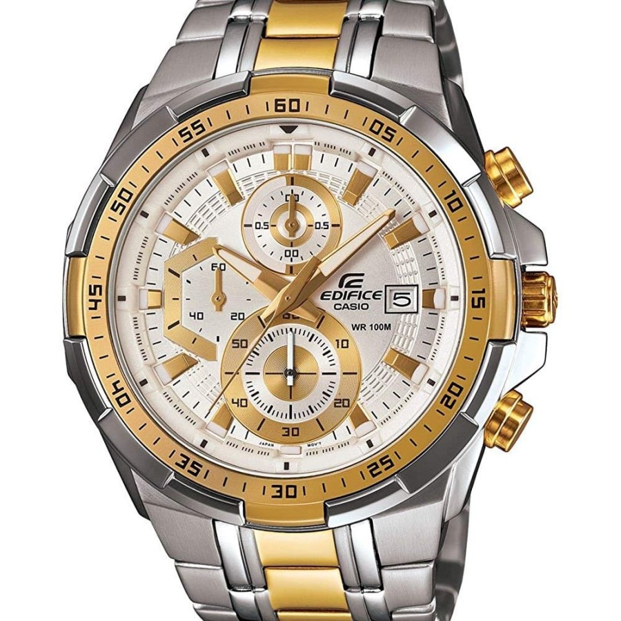 JAM TANGAN PRIA CASIO EDIFICE EFR-539 KOMBI GOLD CHRONOGRAPH STAINLESS