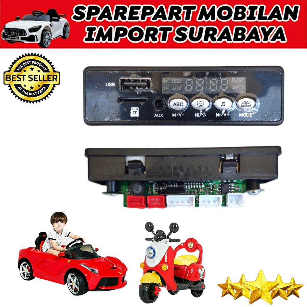 MODUL MUSIK MOTOR MAINAN ANAK MOBIL MOBILAN AKI IC MUSIC CONTROLLER RECEIVER PMB PLIKO AUTO WHEELER