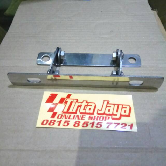 Dudukan platnom plat nomer flexible honda gl pro max cdi series megapro tiger chrome