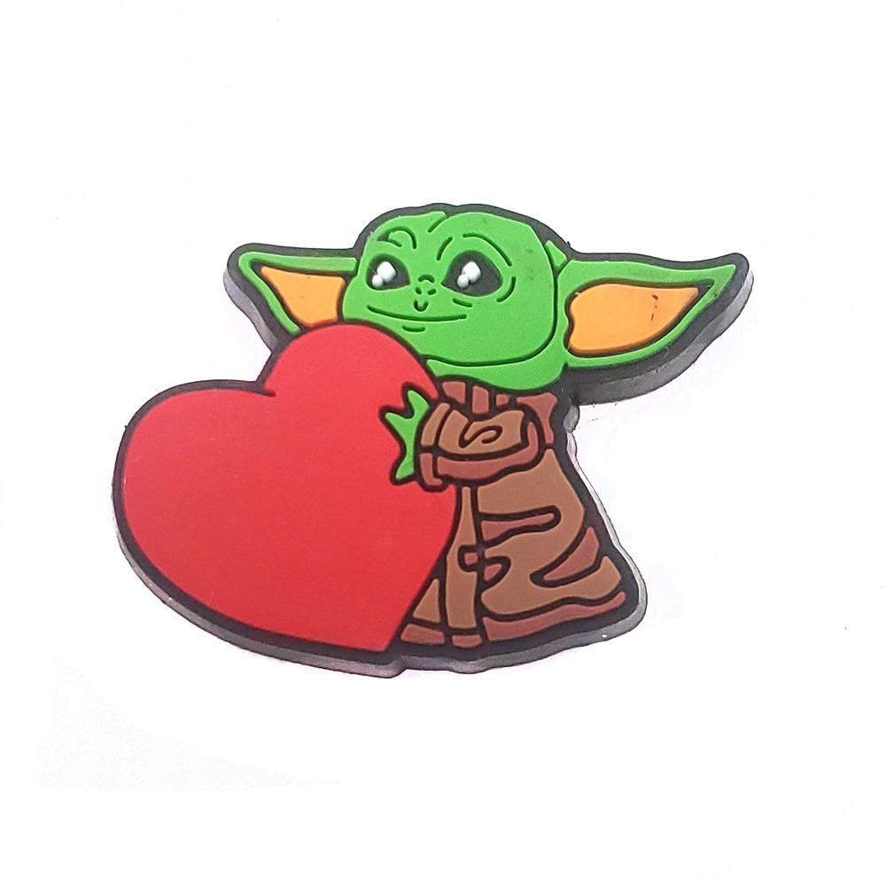 yoda lucu Crocs Pin Jibbitz sandal kartun shoe charms DIY Dapat Dilepas decorate Lubang Sepatu accessories anak hadiah Natal