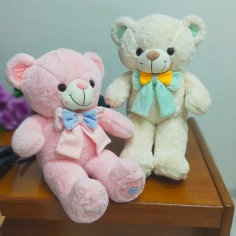 Boneka Teddy Bear Bowtie 50cm Beruang Animal pita besar