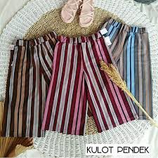 [COD] KULOT PENDEK SALUR PELANGI premium / celana kulot wanita crepe panjang murah!!