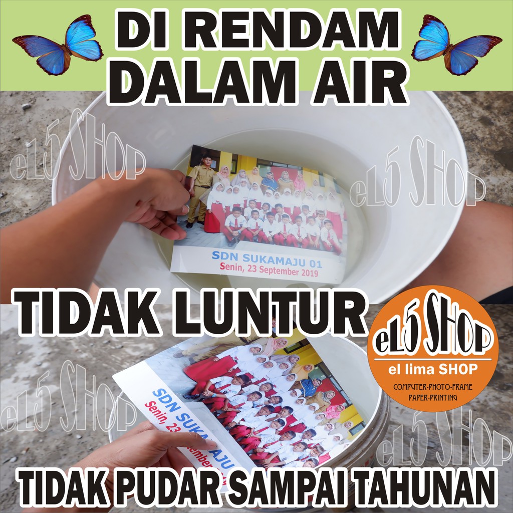 

Kertas Photo Tahan Air Tidak Pudar 5R eDAN Silky 260 Gsm