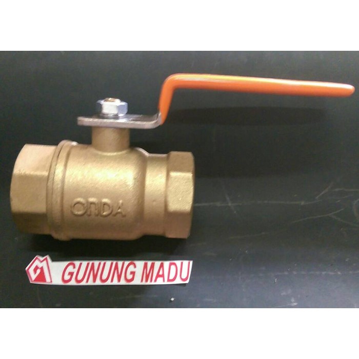 Jual BALL VALVE BESI KUNINGAN ONDA 1" / STOP KERAN / STOP KRAN AIR 1