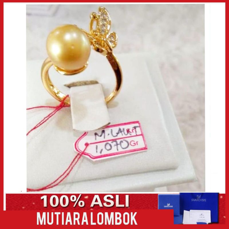 cincin mutiara laut lombok mutiara lombok jewellery cincin perhiasan cincin mutiara air laut asli