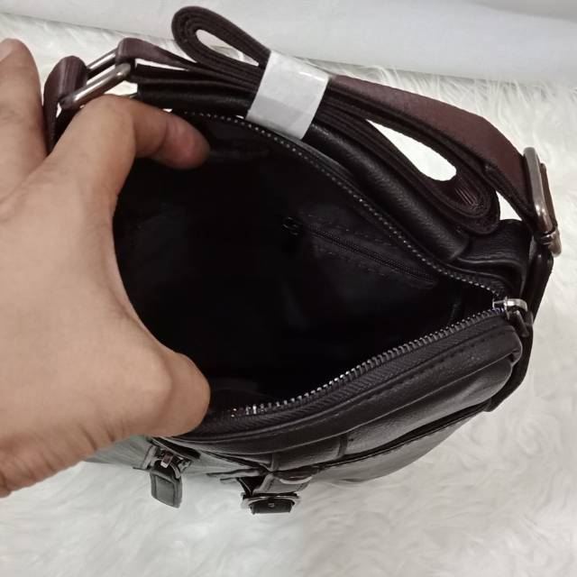 Tas selempang premium kulit pria fashion