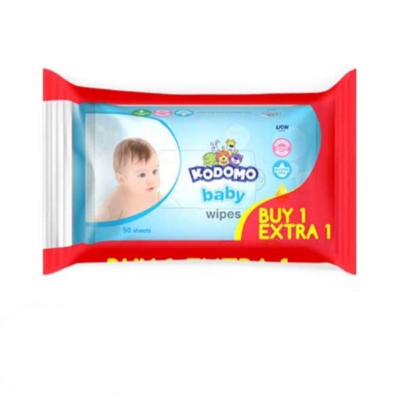Kodomo Baby Wipes Tissue 50 sheets Buy 1Get 1