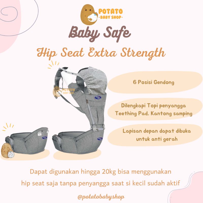 Baby Safe Hip Seat Extra Strength - Hipseat 6in1 Babysafe