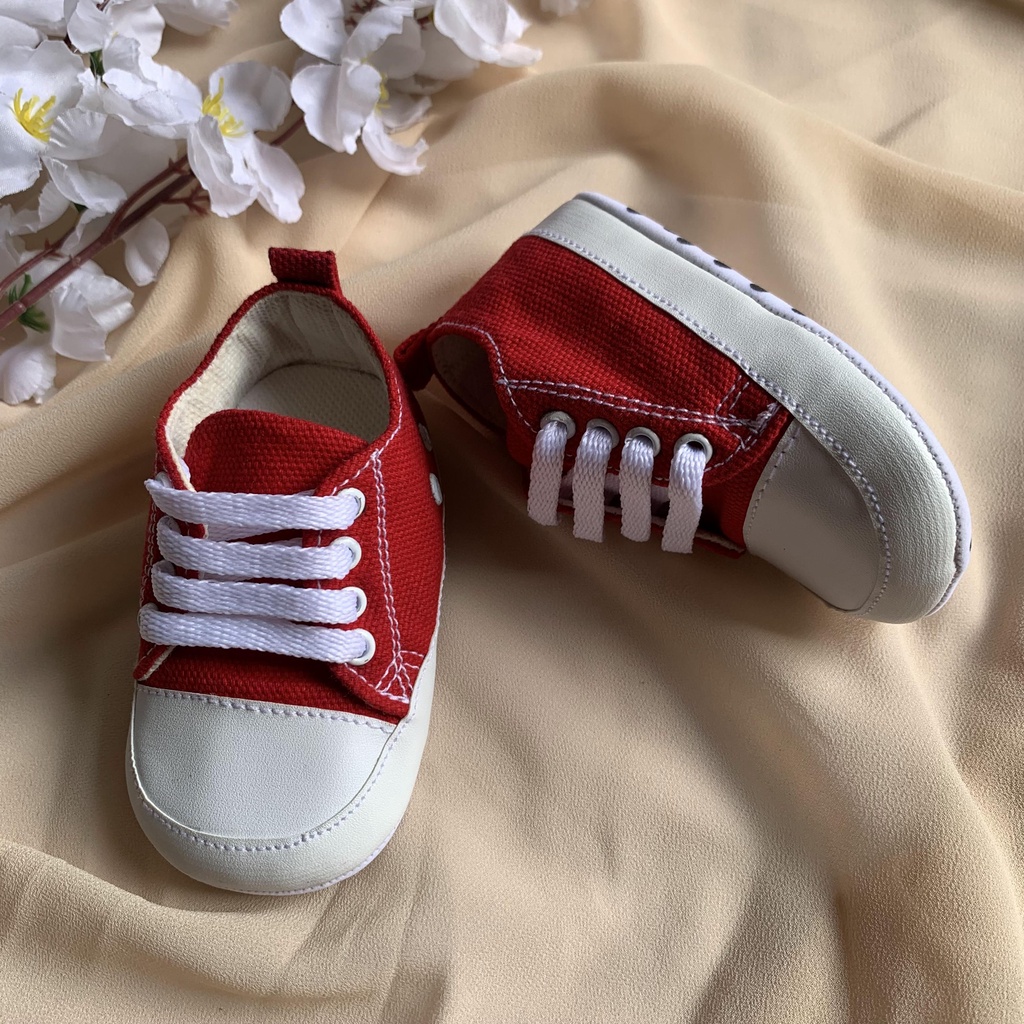 SEPATU BAYI SNEAKERS PREWALKER TALI CONV Sepatu Bayi Prewalker Laki Laki atau Perempuan Bukan Converse TERBARU FASHION TALI BAYI PEREMPUAN SEPATU ANAK MERANGKAK TERMURAH TERLARIS Classic Prewalker Shoes / sepatu prewalker / sepatu bayi