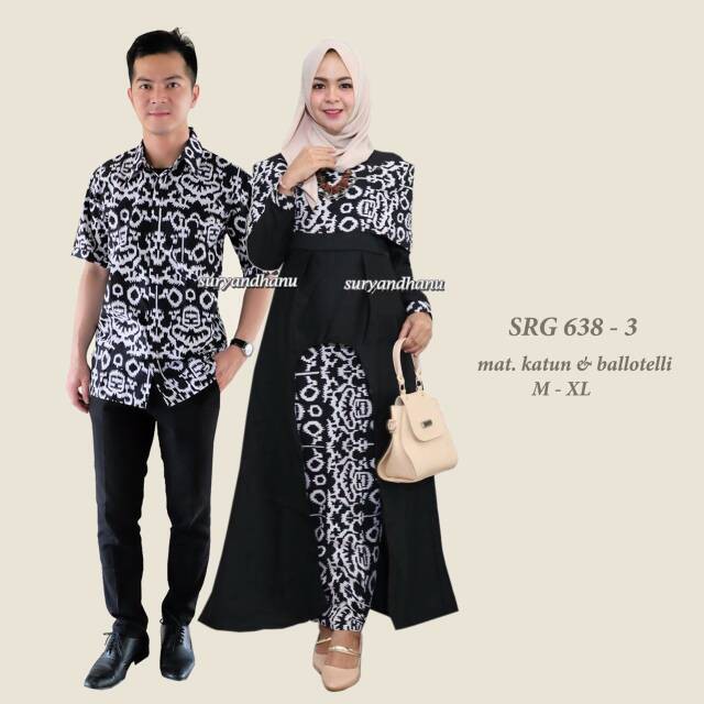 MUSLIM WANITA PARTY DRESS SYARI ! BatikAsli-Batik Couple Sarimbit SRG 638 FASHION TERBARU