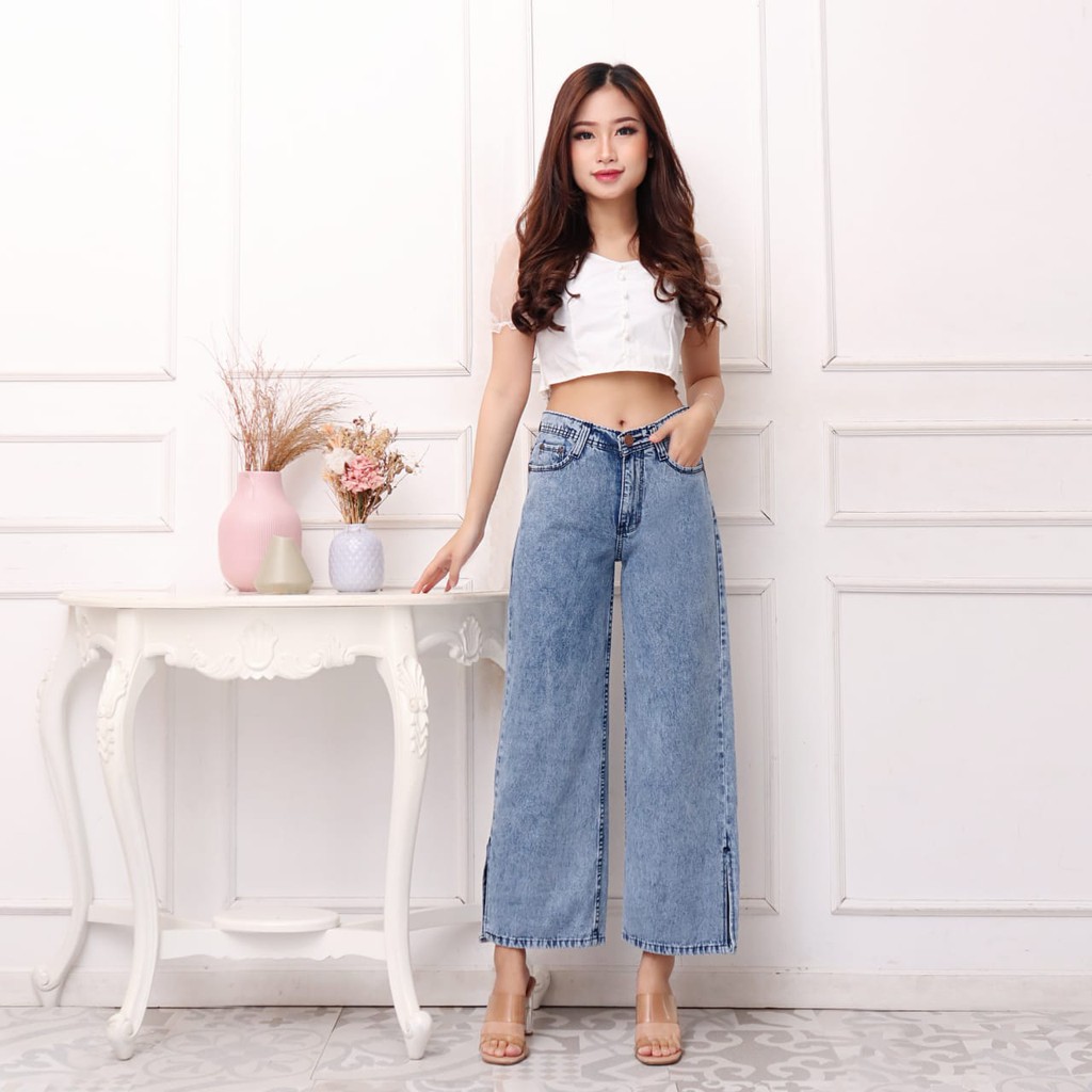 FWR - CLAIRE KULOT JEANS PANJANG SNOW