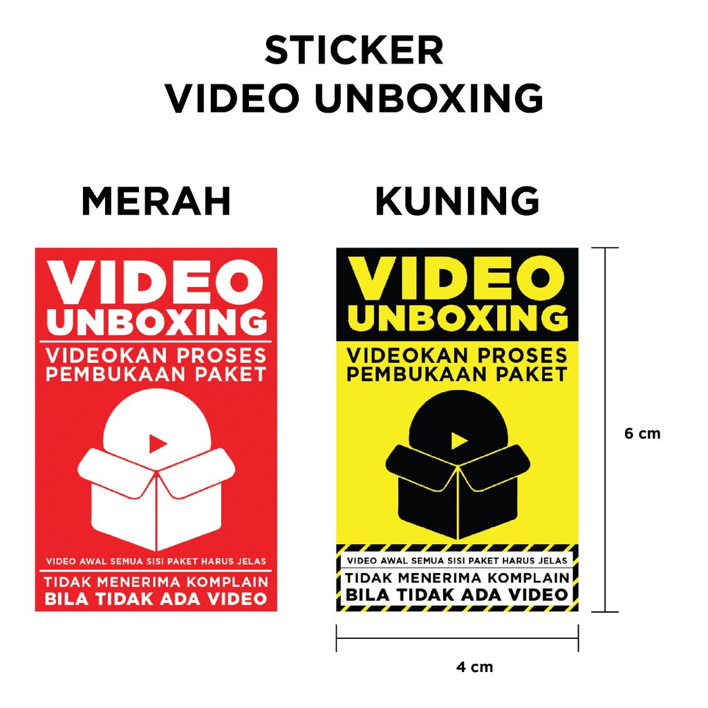 

sticker video unboxing stiker paket stiket shopphing