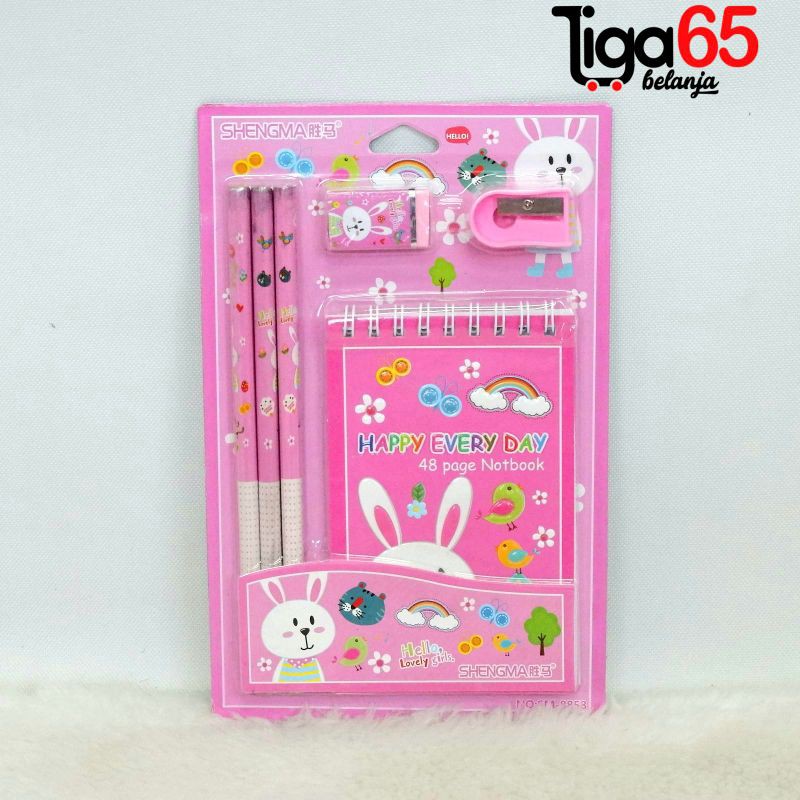 STATIONARY SET/SET ALAT TULIS/Buku &amp; Alat Tulis/Karakter Fancy/STATIONARY SET JX001/SM8858